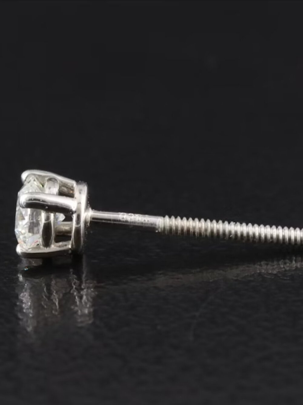 Tiffany & Co. Platinum 0.36 CTW Diamond Solitaire Stud Earrings - Picture 9 of 10